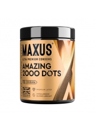 Точечные презервативы MAXUS 2000 Amazing Dots с железным кейсом - 15 шт. - Maxus - купить с доставкой в Туле