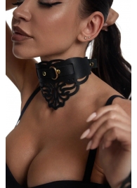 Фигурный чокер с узорами и золотистой фурнитурой - Crazy Handmade - купить с доставкой в Туле