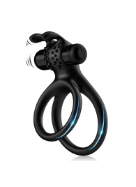 Черное эрекционное виброкольцо с подхватом мошонки Stay Hard - Boys of Toys - в Туле купить с доставкой