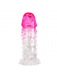 Прозрачно-розовая насадка на пенис Wilford - 13,5 см. - Baile - в Туле купить с доставкой
