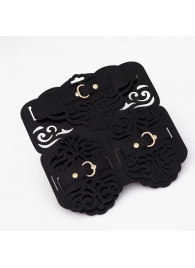 Фигурный набор для БДСМ-игр с узорами и золотистой фурнитурой - Crazy Handmade - купить с доставкой в Туле