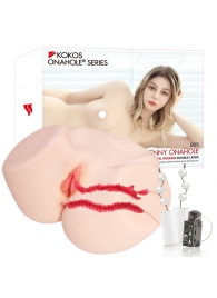 Мастурбатор-полуторс с двойным слоем материала и вибрацией Jenny Onahole Real Vagina - KOKOS - в Туле купить с доставкой