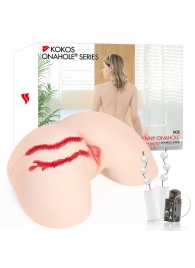 Мастурбатор-полуторс с двойным слоем материала и вибрацией Jenny Onahole Real Hips - KOKOS - в Туле купить с доставкой