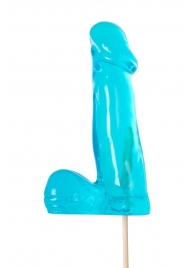 Голубой леденец в форме члена со вкусом блю кюрасао - 173 гр. - Sosuчki - купить с доставкой в Туле