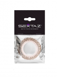 Эрекционное кольцо с бежевыми «ресничками» - Sextaz - в Туле купить с доставкой