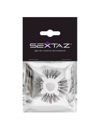Эластичное эрекционное кольцо с черными «ресничками» - Sextaz - в Туле купить с доставкой