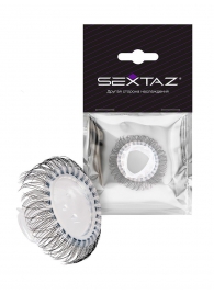 Эластичное эрекционное кольцо с длинными черными «ресничками» - Sextaz - в Туле купить с доставкой