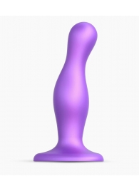 Фиолетовая насадка Strap-On-Me Dildo Plug Curvy size M - Strap-on-me - купить с доставкой в Туле