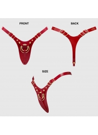 Красный пояс для фиксации насадок Strap-On-Me Leatherette Harness Fabulous - Strap-on-me - купить с доставкой в Туле