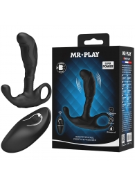 Черный изогнутый массажёр простаты с вибрацией и пультом ДУ - Baile - в Туле купить с доставкой