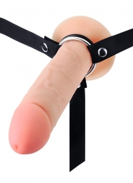 Мужской полый страпон на регулируемых ремешках - 22 см. - Sex Expert - купить с доставкой в Туле