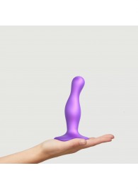 Фиолетовая насадка Strap-On-Me Dildo Plug Curvy size S - Strap-on-me - купить с доставкой в Туле