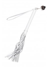 Белая кожаная плеть - 50 см. - Pecado - купить с доставкой в Туле