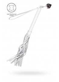 Белая кожаная плеть - 50 см. - Pecado - купить с доставкой в Туле