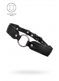 Черный кожаный чокер-ошейник со скруглёнными углами - Pecado - купить с доставкой в Туле