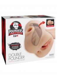 Телесный мастурбатор с вибрацией Double Pounder Vibrating Squeeze Stroker - Pipedream - в Туле купить с доставкой