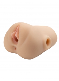 Телесный мастурбатор с вибрацией Double Pounder Vibrating Squeeze Stroker - Pipedream - в Туле купить с доставкой