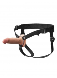 Телесный пустотелый фаллопротез 5’’ Hollow Silicone Strap-On - 14 см. - Pipedream - купить с доставкой в Туле