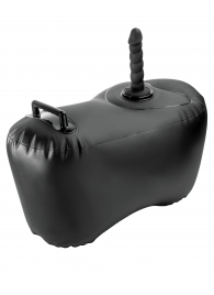 Черное надувное кресло с платформой для фиксации дилдо Body Dock Inflatable Love Seat - Pipedream - купить с доставкой в Туле