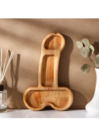 Деревянное блюдо для подачи в форме члена (25 х 16,5 х 1,7 см) - Сима-Ленд - купить с доставкой в Туле