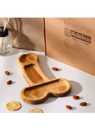 Деревянное блюдо для подачи в форме члена (25 х 16,5 х 1,7 см) - Сима-Ленд - купить с доставкой в Туле