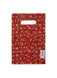 Красный подарочный новогодний пакет с вырубной ручкой (20х30 см) - Сима-Ленд - купить с доставкой в Туле