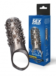 Дымчатая насадка на пенис с выпуклостями - 12 см. - Sex Expert - в Туле купить с доставкой