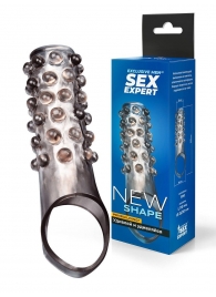 Дымчатая насадка на пенис с выпуклостями - 11 см. - Sex Expert - в Туле купить с доставкой