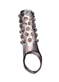 Дымчатая насадка на пенис с выпуклостями - 11 см. - Sex Expert - в Туле купить с доставкой