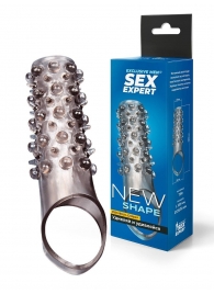 Дымчатая насадка на пенис с шипами и выпуклостями - 12 см. - Sex Expert - в Туле купить с доставкой