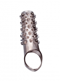 Дымчатая насадка на пенис с шипами и выпуклостями - 12 см. - Sex Expert - в Туле купить с доставкой