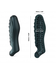 Серая силиконовая насадка на пенис с подхватом Manwan Ryzer - Manwan - в Туле купить с доставкой