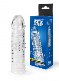 Прозрачная закрытая насадка на пенис - 17 см. - Sex Expert - в Туле купить с доставкой