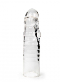Прозрачная закрытая насадка на член - 15 см. - Sex Expert - в Туле купить с доставкой