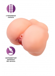 Реалистичный мастурбатор в форме попки с 2 любовными входами - No Name - в Туле купить с доставкой