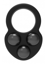 Черное эрекционное кольцо с утяжелителями - Dream Toys - в Туле купить с доставкой