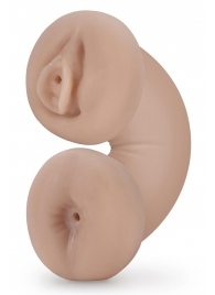 Телесный люминесцентный двусторонний мастурбатор Tasha - Blush Novelties - в Туле купить с доставкой