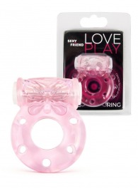 Розовое эрекционное виброкольцо с бабочкой - 1137 - в Туле купить с доставкой