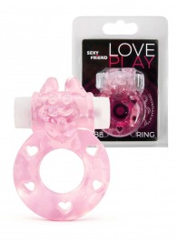 Розовое эрекционное виброкольцо в форме зайчика - 1137 - в Туле купить с доставкой