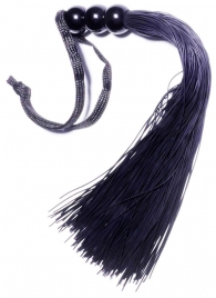 Черная силиконовая плетка - 25,4 см. - Boys of Toys - купить с доставкой в Туле