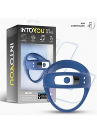 Синее интерактивное эрекционное виброкольцо Rank - Intoyou - в Туле купить с доставкой