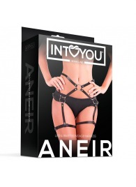 Черные стрепы на бёдра Aneir - Intoyou - купить с доставкой в Туле