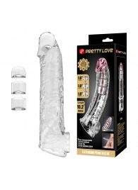 Прозрачный фаллоудлинитель с подхватом мошонки Silas - 26 см. - Baile - в Туле купить с доставкой