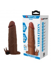 Коричневая насадка на пенис Quillon - 20 см. - Baile - в Туле купить с доставкой