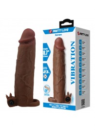 Коричневая насадка на пенис Xerxes - 22 см. - Baile - в Туле купить с доставкой