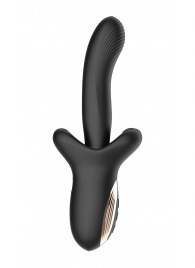 Черный вибратор с постукивающим эффектом - 22 см. - Secwell