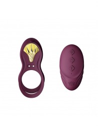 Фиолетовое эрекционное виброкольцо Bayek с пультом ДУ - Zalo - в Туле купить с доставкой