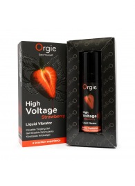 Жидкий вибратор Orgie High Voltage Strawberry - 15 мл. - ORGIE - купить с доставкой в Туле