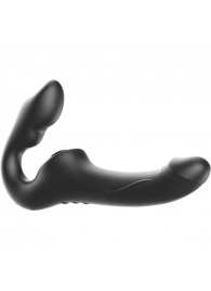 Черный безремневой страпон с 3 моторами - Ibiza - купить с доставкой в Туле