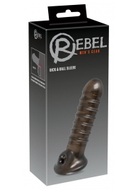 Насадка на пенис Rebel smoke с рёбрышками и отверстием под мошонку - Orion - в Туле купить с доставкой
